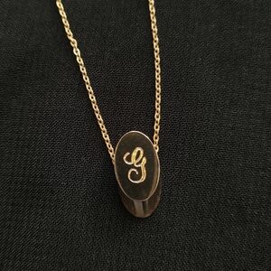 Elegant Initial G Pendant Necklace